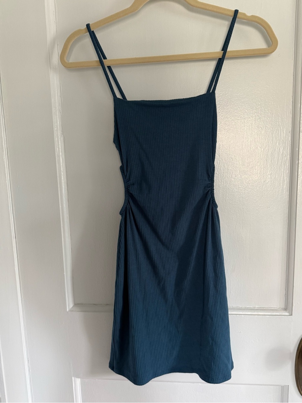 Pull & Bear Ribbed Knit Side Cutout Mini Dress